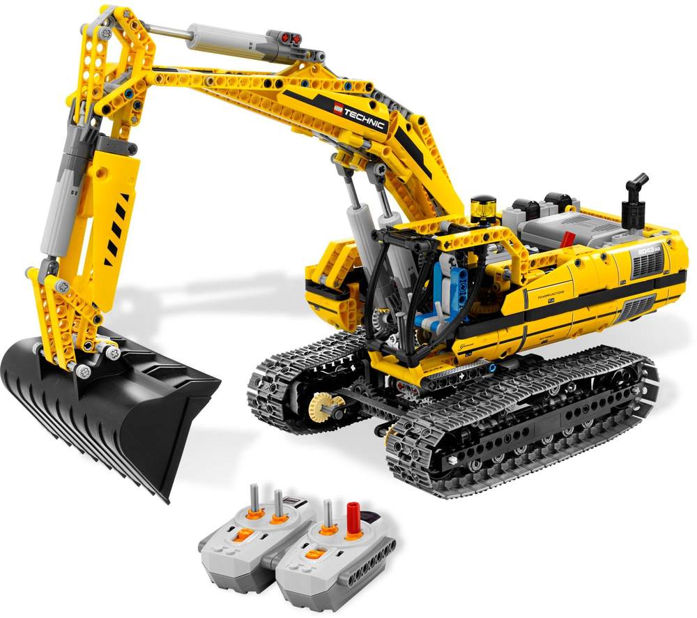 电动挖掘机（Motorized Excavator）（乐高LEGO 8043、乐拼LEPIN 20007、王牌KING  90007、启智乐23017、启智乐6526、狮子王LION KING 180098） | Brick4.com - 最实用的国产积木索引表