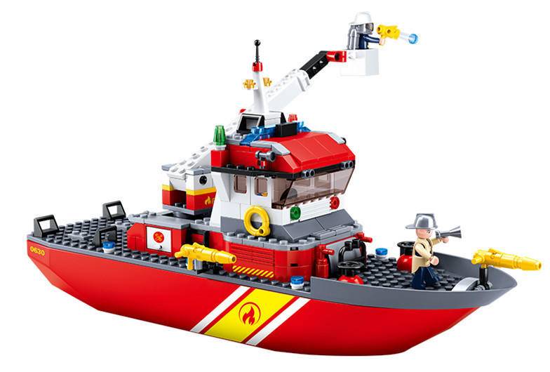 救火英雄 先锋消防船 Fire Rescue Boat 小鲁班sluban M38 0630 Brick4 Com 最实用的国产积木索引表