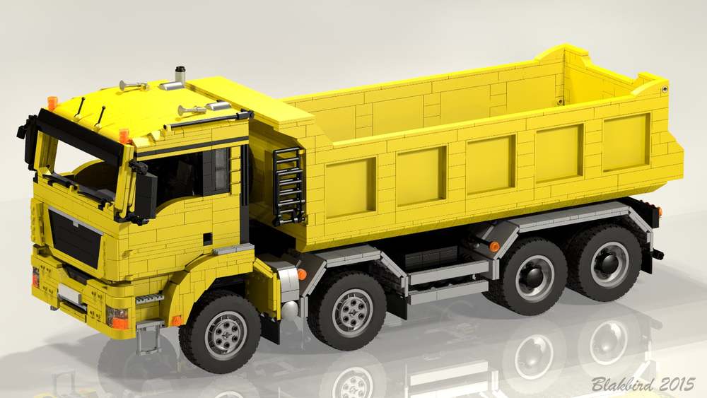 曼恩 8x4 自卸卡车（man tgs 8x4 dump truck）（rebrickable moc-2918） | brick4 ...