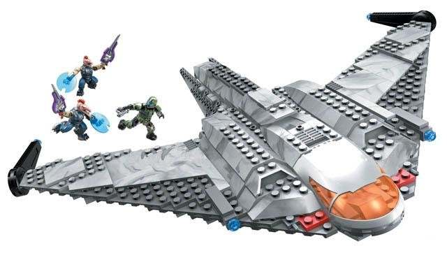 Halo MegaBloks UNSC Shortsword The B-65 Suborbital Long-Range Bomber, more commonly known as the Shortsword, is a UNSC atmospher Stock Photo