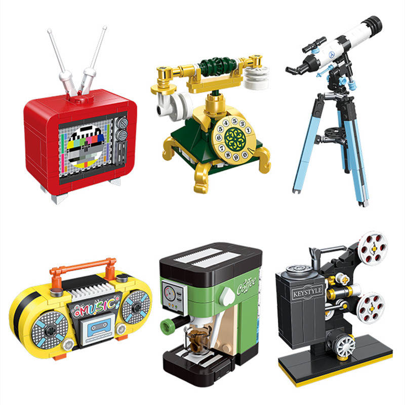 摩登热潮6款怀旧电视机、复古电话机、天文望远镜、经典收音机、意式