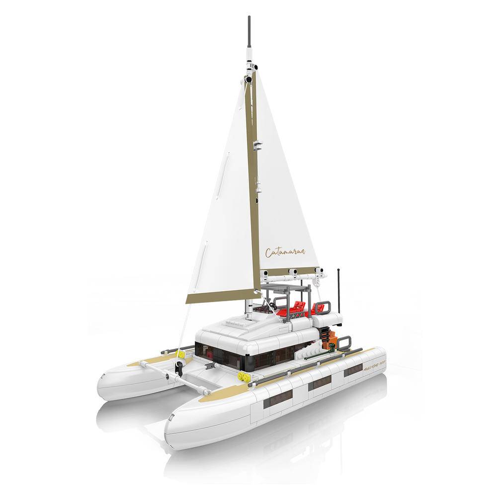 船模：双体帆船（Catamaran）（宇星模王MouldKing 10217