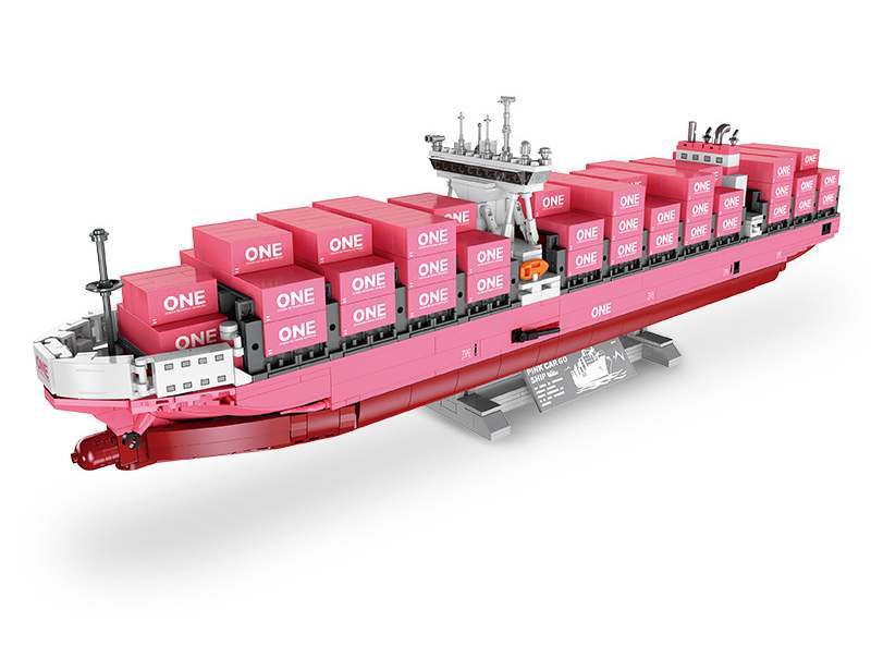 粉红色货轮ONE集装箱船（Freighter Container Ship）（杰星