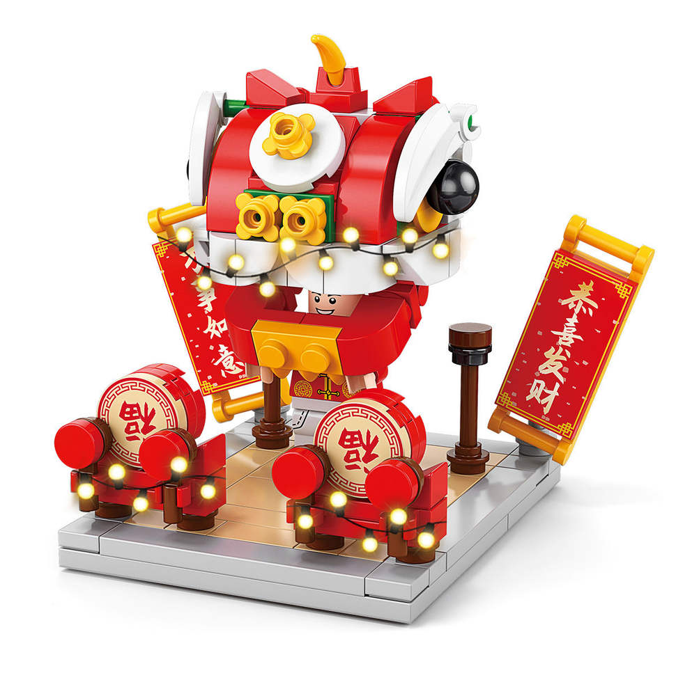 新春：舞狮（乐乐兄弟LELE BROTHER 8937-4） | Brick4.com - 最实用的