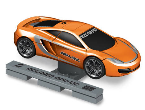 Mega Bloks Need For Speed McLaren MP4-12C – Baubares Rennauto-Set, 1:38 Maßstab