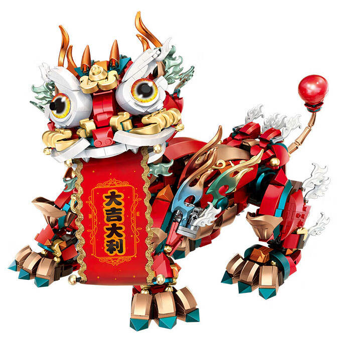 醒狮报喜招财进宝（炽造社D2202） | Brick4.com - 最实用的国产积木索引表
