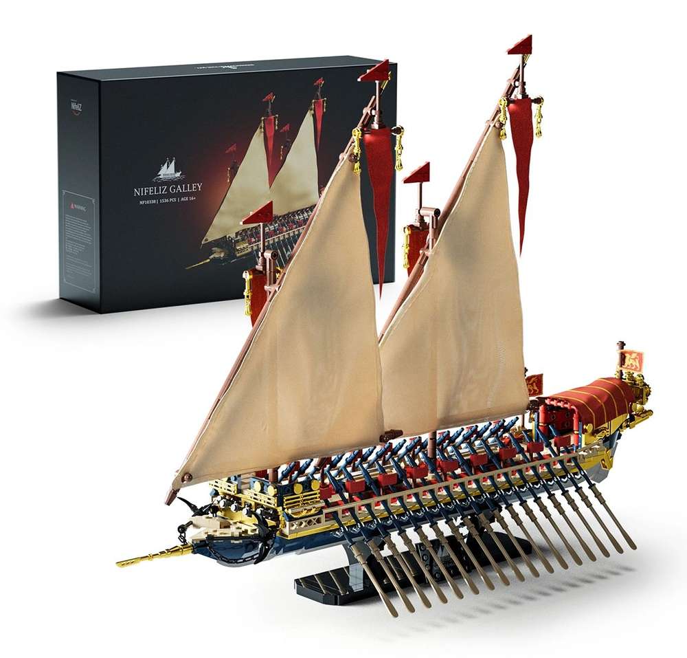 希腊桨帆船（Galley Sailing Ship）（耐菲Nifeliz NF10338） | Brick4