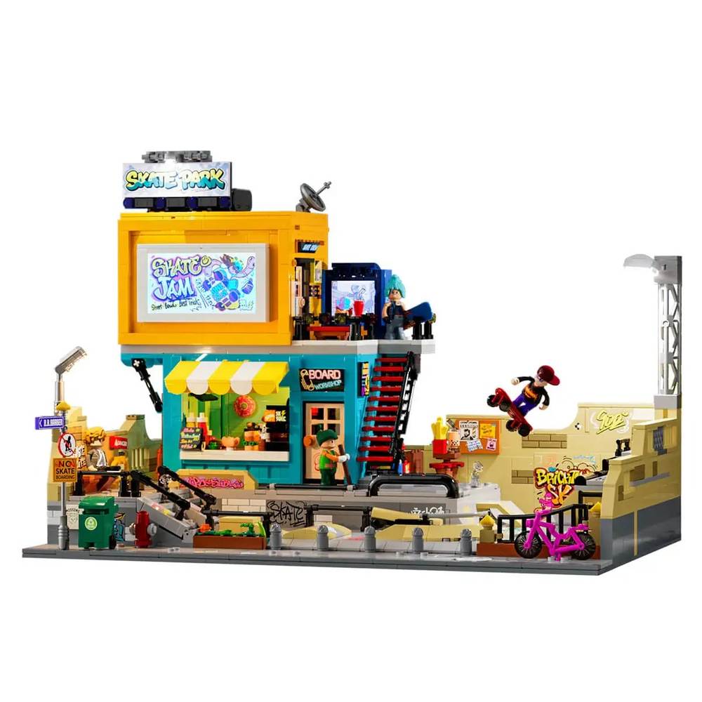美式街头：滑板公园（灯搭Lumibricks/完乐FunWhole 19011） | Brick4